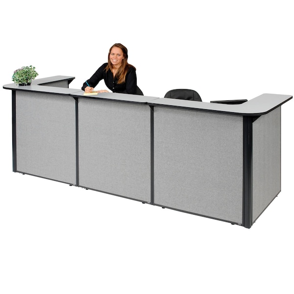 Interion By Global Industrial 44 in D X 44 in H, 124 in W X Gray 249010GG - main
